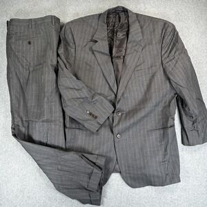 Brooks Brothers 1818 Madison Suit Mens Blazer 48 Pants 43x28 Gray Wool 2 Piece